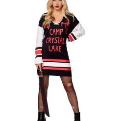 Spirit Halloween Adult Camp Crystal Lake Hockey Dress - Friday the 13th
