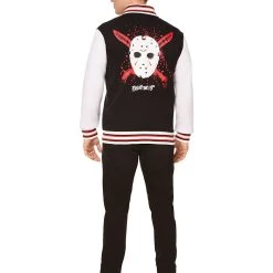 Spirit Halloween Adult Jason Voorhees Varsity Jacket - Friday the 13th -Cheap Trick Or Treat Hub Store 01587211 c