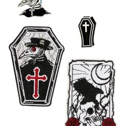 Spirit Halloween Plague Doctor Patch and Pin Set