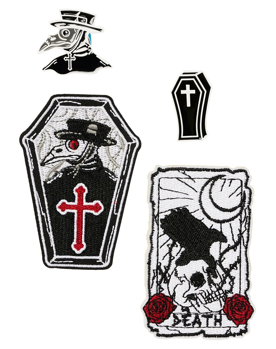Spirit Halloween Plague Doctor Patch and Pin Set 1 Spirit Halloween Plague Doctor Patch and Pin Set