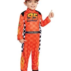 Spirit Halloween Toddler Lightning McQueen Pit Crew Costume - Cars