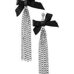 Spirit Halloween Black Doll Earrings