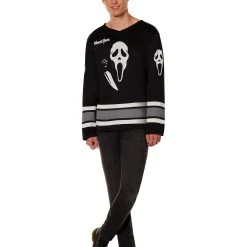 Spirit Halloween Adult Ghost Face Jersey -Cheap Trick Or Treat Hub Store 01591049 c