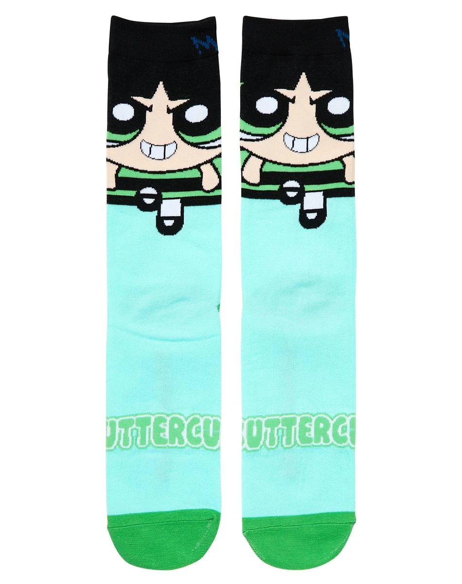 Spirit Halloween Buttercup Crew Socks - The Powerpuff Girls 1 Spirit Halloween Buttercup Crew Socks - The Powerpuff Girls