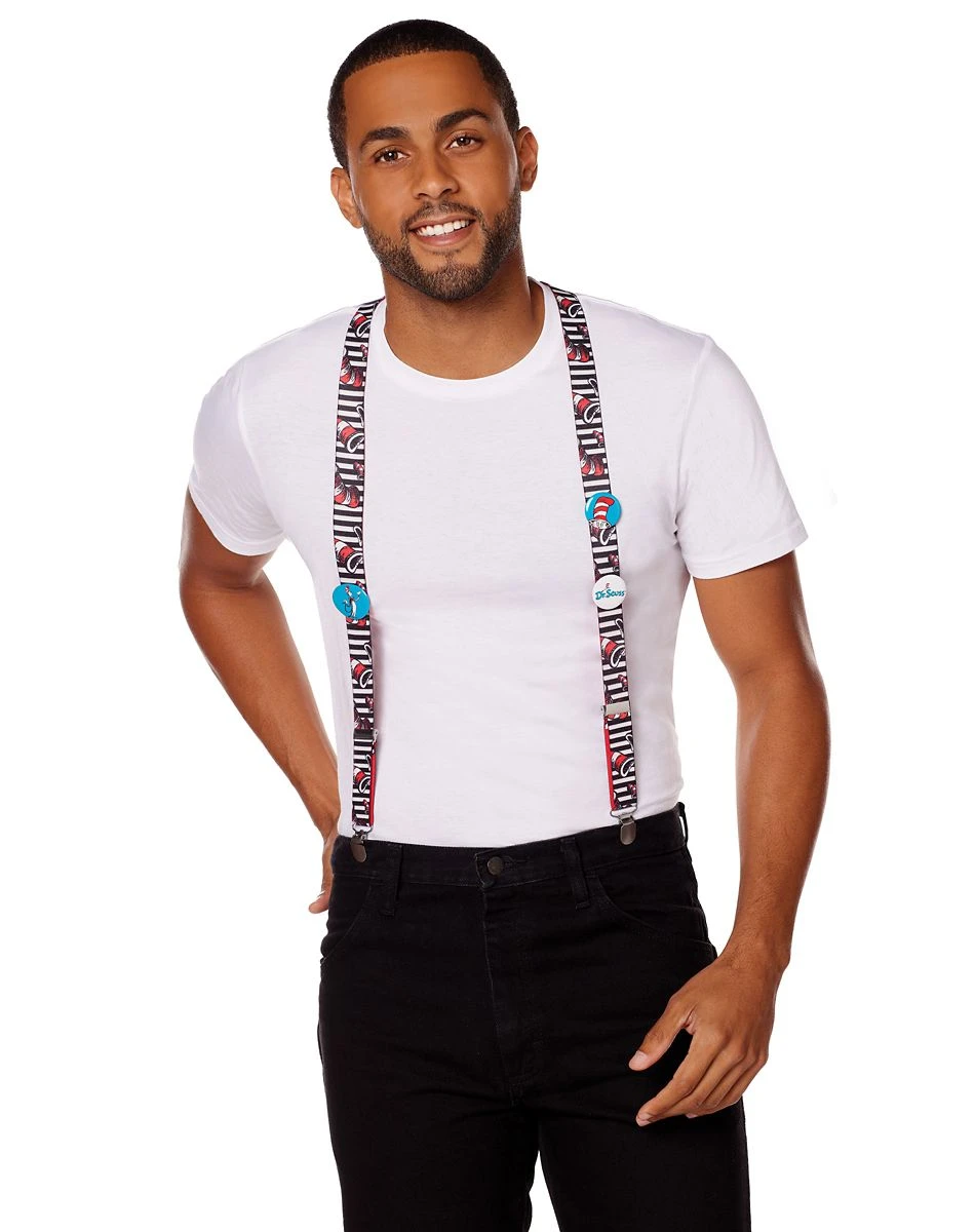 Spirit Halloween Cat In The Hat Suspenders - Dr. Seuss 1 Spirit Halloween Cat In The Hat Suspenders - Dr. Seuss