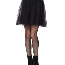 Spirit Halloween Kids Black Rhinestone Fishnet Tights