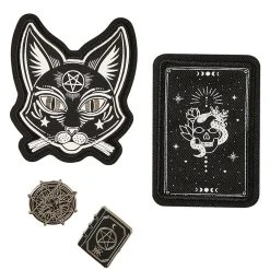Spirit Halloween Pentagram Patch and Pin Set