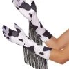 Spirit Halloween Western Cow Print Fringe Gloves