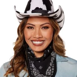 Spirit Halloween Cow Print Cowboy Hat