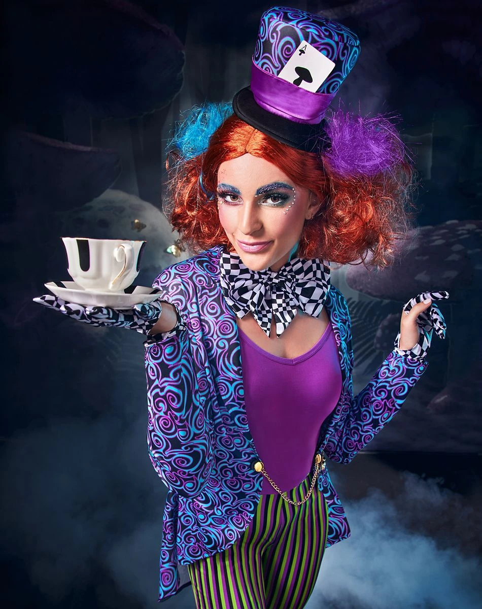 Spirit Halloween Adult Mad Hatter Jumpsuit Costume 4 Spirit Halloween Adult Mad Hatter Jumpsuit Costume - Image 4