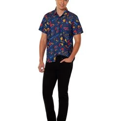 Spirit Halloween Chucky Button Down Shirt -Cheap Trick Or Treat Hub Store 01600451 c