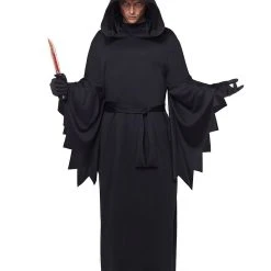 Spirit Halloween Adult Hooded Black Robe Costume