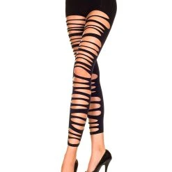 Spirit Halloween Black Ripped Leggings