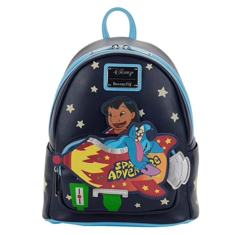 Spirit Halloween Loungefly Glow in the Dark Space Adventure Mini Backpack - Lilo & Stitch 1 Spirit Halloween Loungefly Glow in the Dark Space Adventure Mini Backpack - Lilo & Stitch
