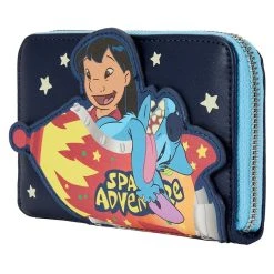 Spirit Halloween Loungefly Glow in the Dark Space Adventure Zip Wallet - Lilo & Stitch -Cheap Trick Or Treat Hub Store 03915683 c