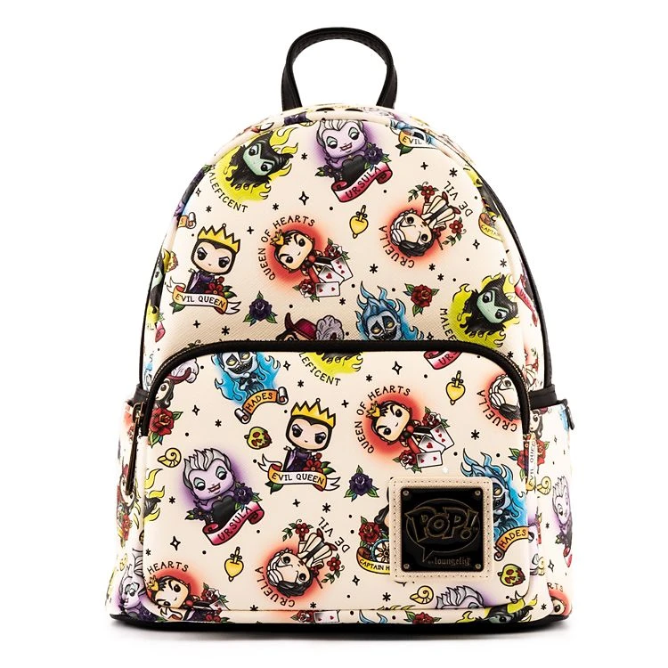 Spirit Halloween Loungefly Pop Disney Villains Tattoo Mini Backpack 1 Spirit Halloween Loungefly Pop Disney Villains Tattoo Mini Backpack