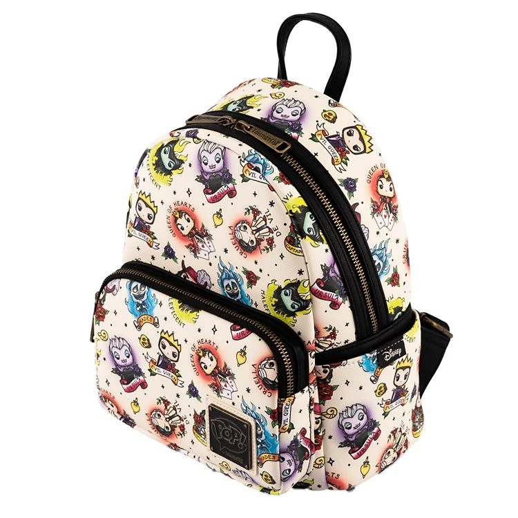 Spirit Halloween Loungefly Pop Disney Villains Tattoo Mini Backpack 2 Spirit Halloween Loungefly Pop Disney Villains Tattoo Mini Backpack - Image 2