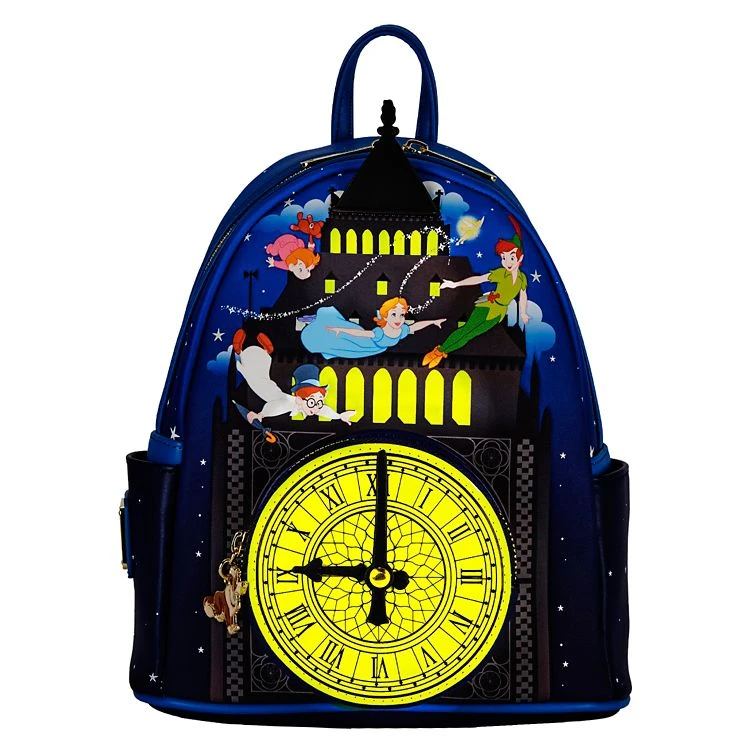 Spirit Halloween Loungefly Glow in the Dark Peter Pan Clock Mini Backpack - Disney 2 Spirit Halloween Loungefly Glow in the Dark Peter Pan Clock Mini Backpack - Disney - Image 2