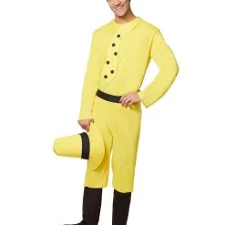 Spirit Halloween Adult Man in Yellow Hat Costume - Curious George -Cheap Trick Or Treat Hub Store 07024151 d