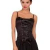 Spirit Halloween Front Lace-Up Corset - Black