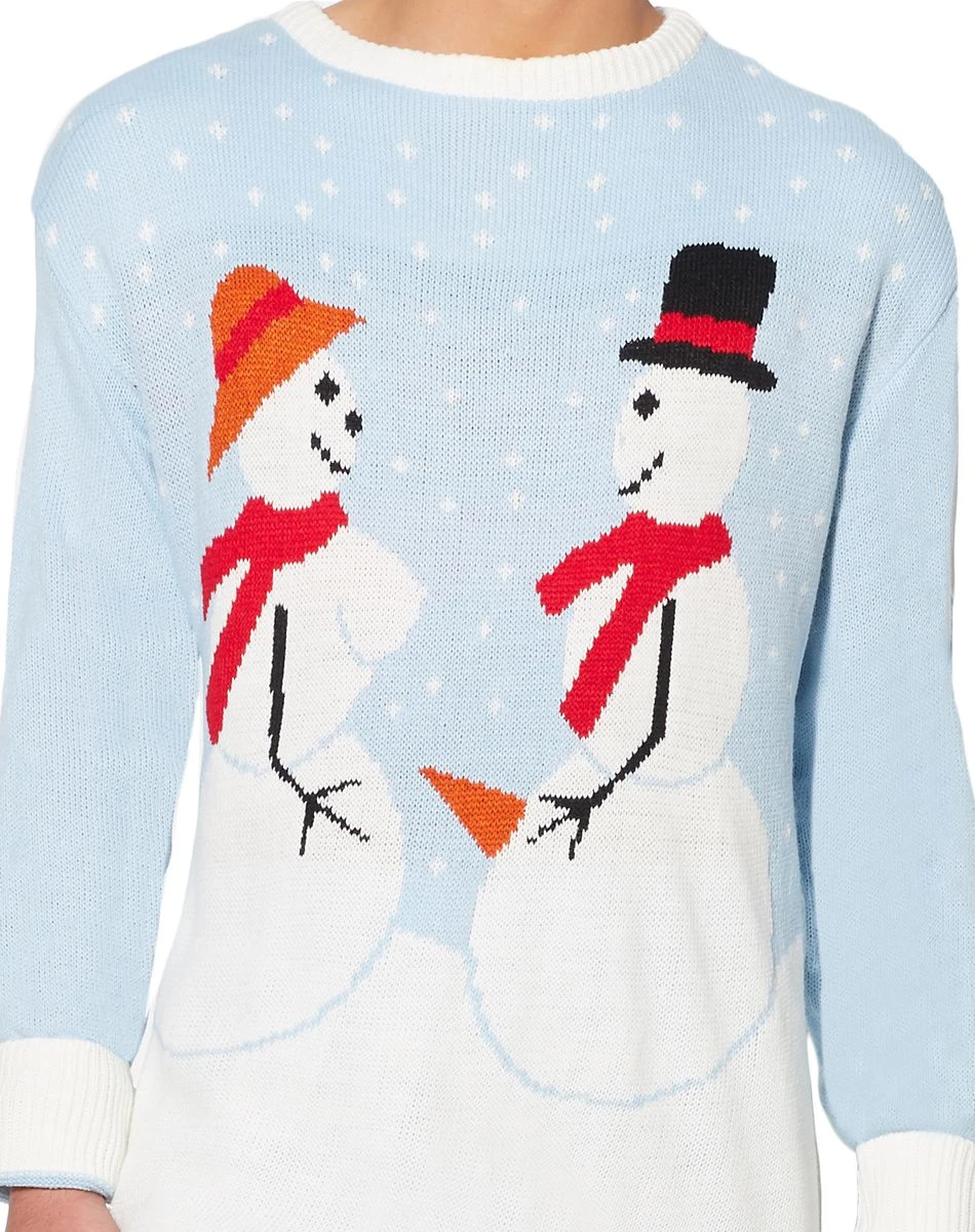 Spirit Halloween Snow Couple Ugly Christmas Sweater 3 Spirit Halloween Snow Couple Ugly Christmas Sweater - Image 3