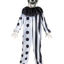 Spirit Halloween Kids Black and White Killer Clown Costume
