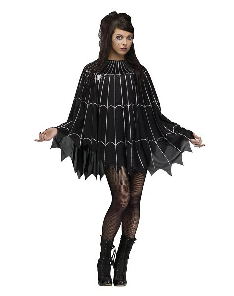 Spirit Halloween Adult Spider Web Poncho Costume 1 Spirit Halloween Adult Spider Web Poncho Costume