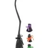 Spirit Halloween Witch Broom With Colored Bows