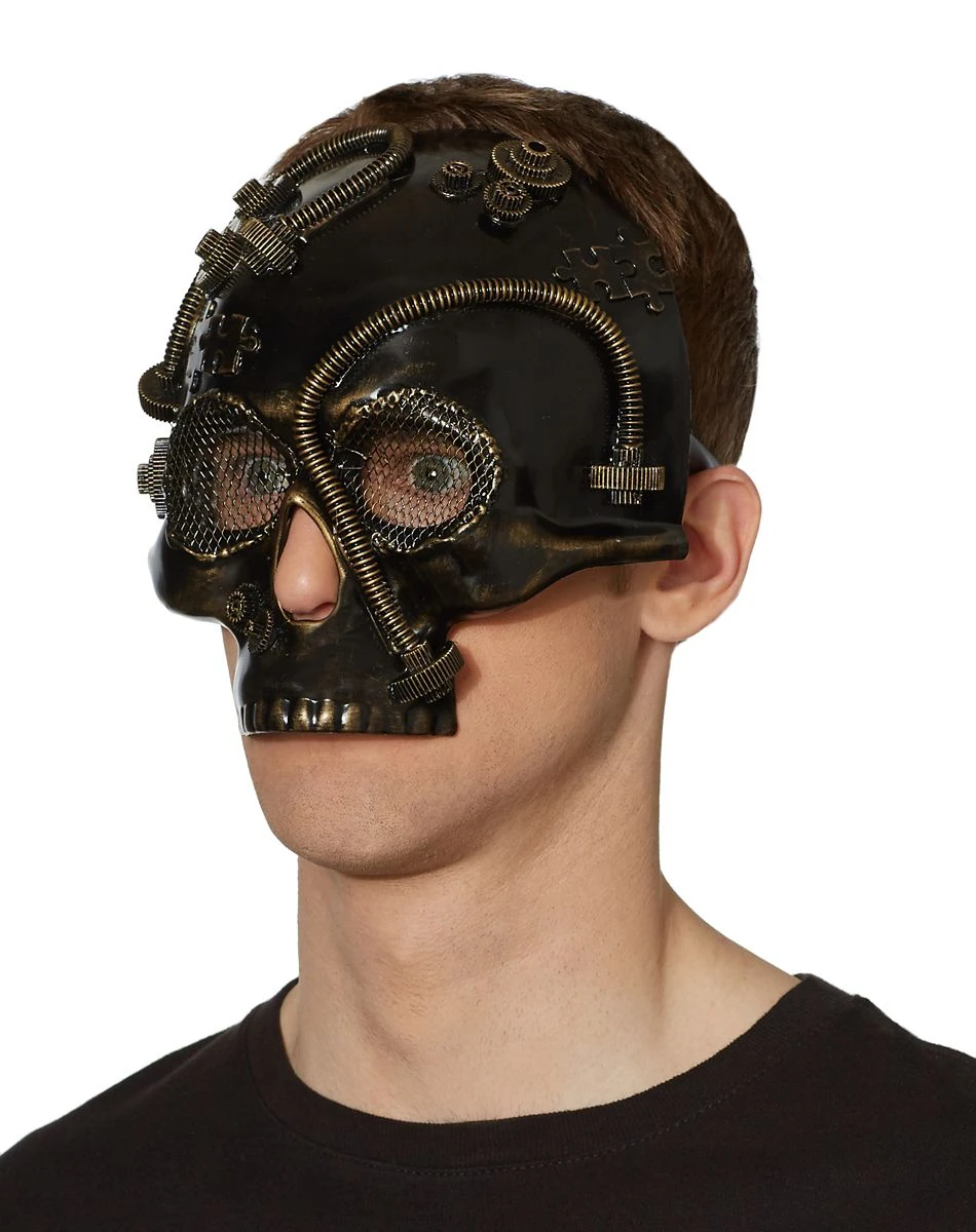 Spirit Halloween Steampunk Skull Half Mask 3 Spirit Halloween Steampunk Skull Half Mask - Image 3