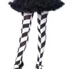 Spirit Halloween Black and White Chevron Tights