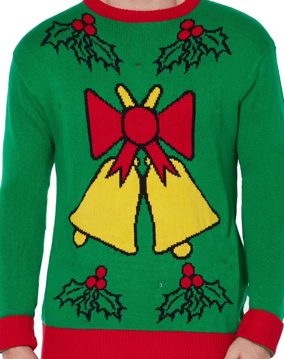 Spirit Halloween Adult Singing Light Up Bell Ugly Christmas Sweater 4 Spirit Halloween Adult Singing Light Up Bell Ugly Christmas Sweater - Image 4