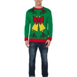 Spirit Halloween Adult Singing Light Up Bell Ugly Christmas Sweater 11 Spirit Halloween Adult Singing Light Up Bell Ugly Christmas Sweater -Cheap Trick Or Treat Hub Store 07440654 e