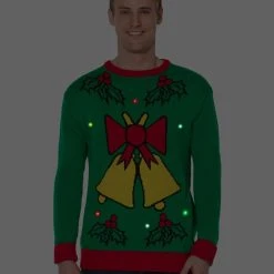 Spirit Halloween Adult Singing Light Up Bell Ugly Christmas Sweater 12 Spirit Halloween Adult Singing Light Up Bell Ugly Christmas Sweater -Cheap Trick Or Treat Hub Store 07440654 f