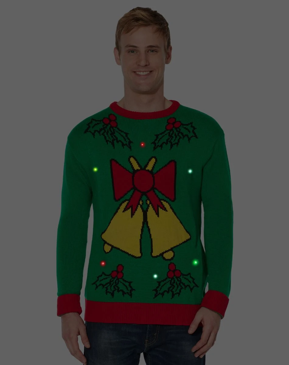 Spirit Halloween Adult Singing Light Up Bell Ugly Christmas Sweater 6 Spirit Halloween Adult Singing Light Up Bell Ugly Christmas Sweater - Image 6