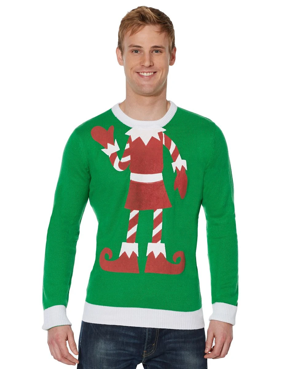 Spirit Halloween Adult Elf Ugly Christmas Sweater 1 Spirit Halloween Adult Elf Ugly Christmas Sweater