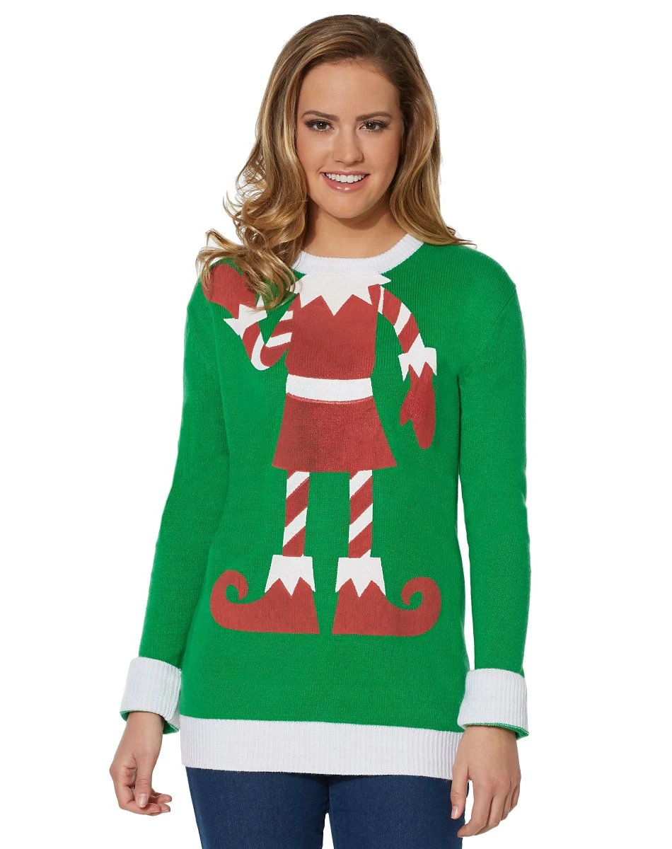 Spirit Halloween Adult Elf Ugly Christmas Sweater 2 Spirit Halloween Adult Elf Ugly Christmas Sweater - Image 2