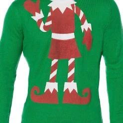 Spirit Halloween Adult Elf Ugly Christmas Sweater 8 Spirit Halloween Adult Elf Ugly Christmas Sweater -Cheap Trick Or Treat Hub Store 07440746 d