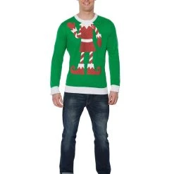 Spirit Halloween Adult Elf Ugly Christmas Sweater 9 Spirit Halloween Adult Elf Ugly Christmas Sweater -Cheap Trick Or Treat Hub Store 07440746 e