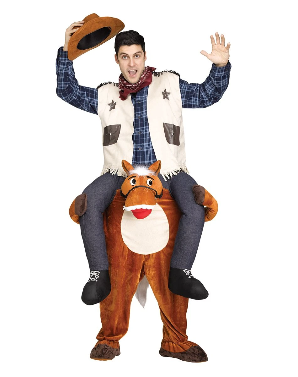 Spirit Halloween Adult Piggyback Horse Costume 1 Spirit Halloween Adult Piggyback Horse Costume