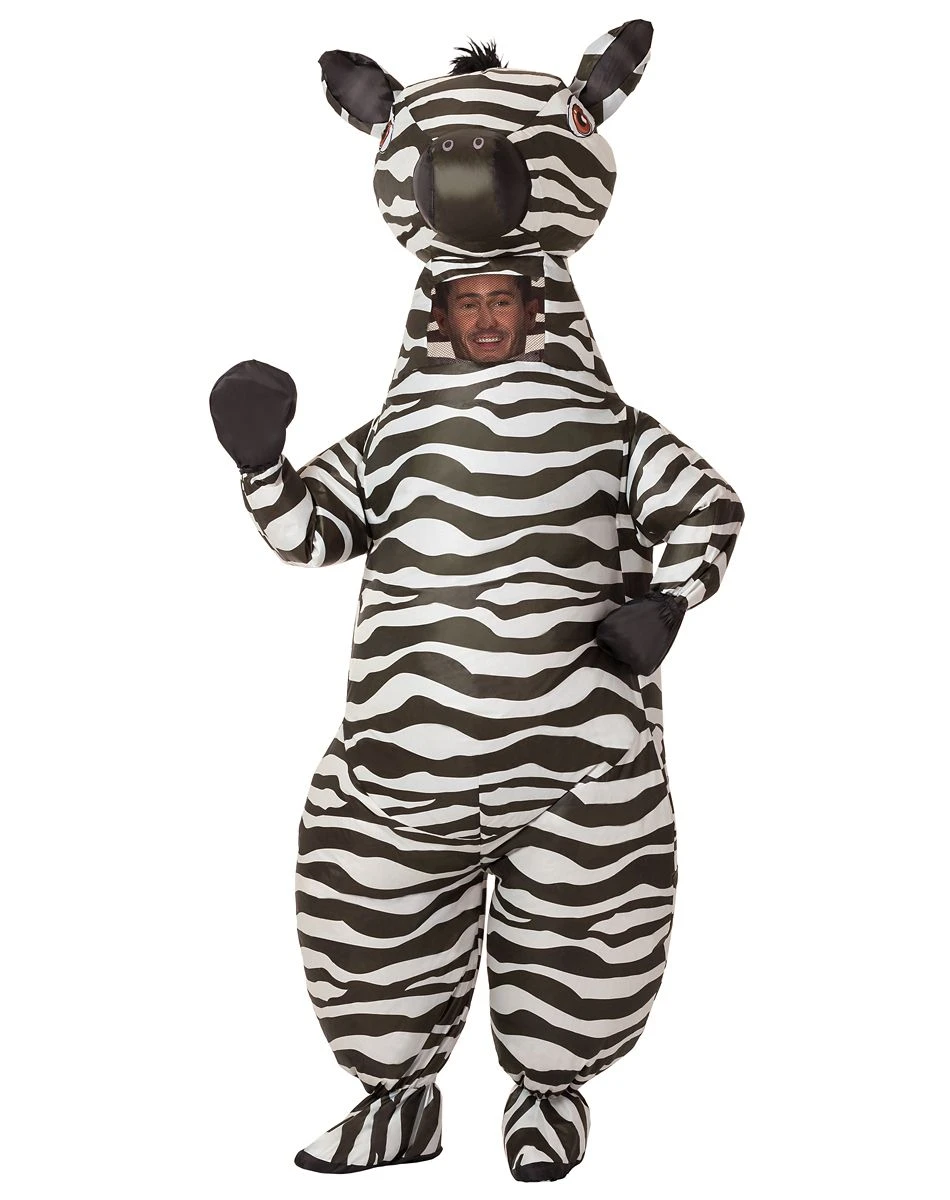 Spirit Halloween Adult Zebra Inflatable Costume 1 Spirit Halloween Adult Zebra Inflatable Costume