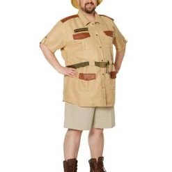 Spirit Halloween Adult Men's Zookeeper Plus Size Costume -Cheap Trick Or Treat Hub Store 07518327 c