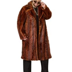 Spirit Halloween Faux Fur Coat -Cheap Trick Or Treat Hub Store 07521479 g
