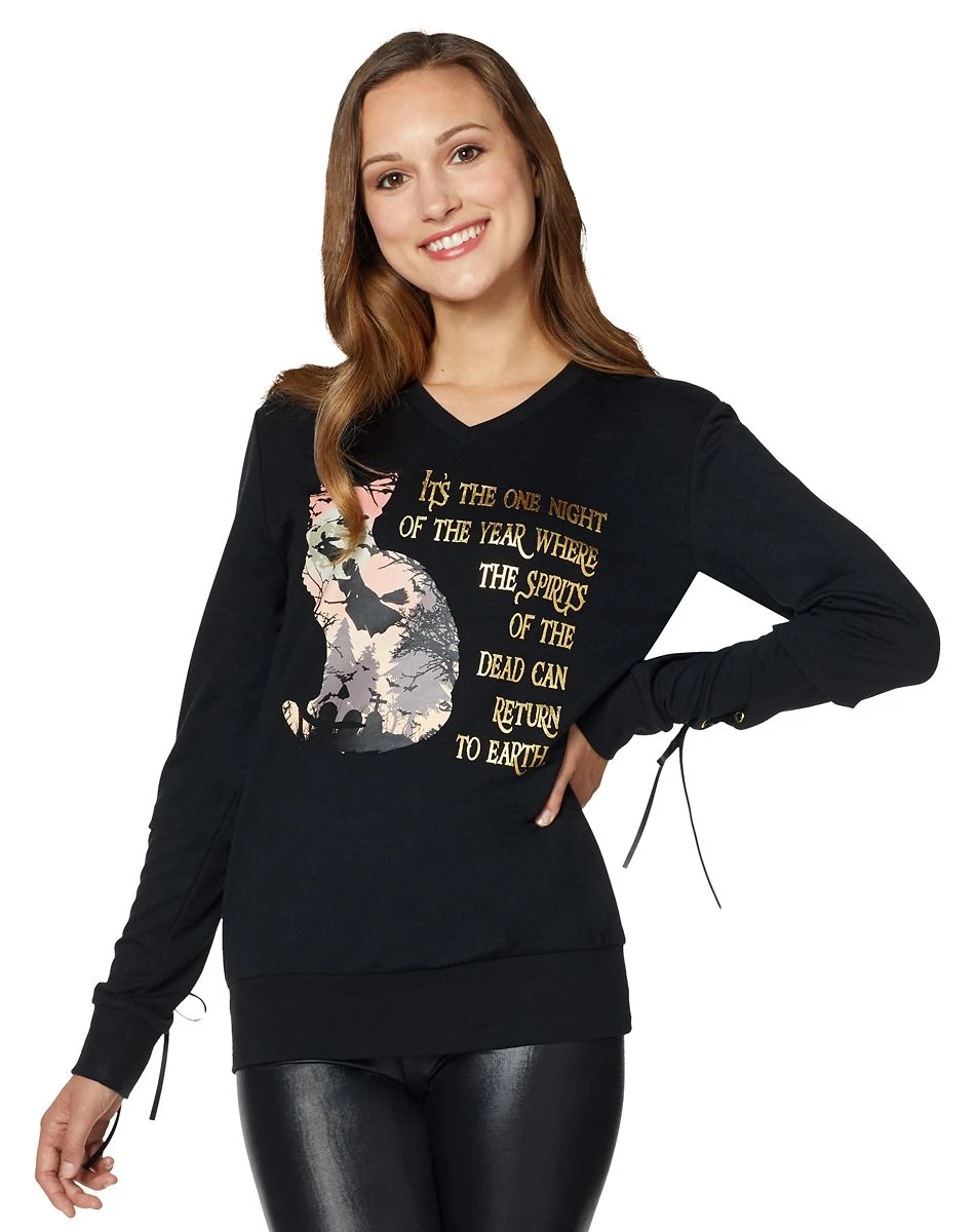 Spirit Halloween Thackery Binx Cat Sweatshirt - Hocus Pocus 1 Spirit Halloween Thackery Binx Cat Sweatshirt - Hocus Pocus