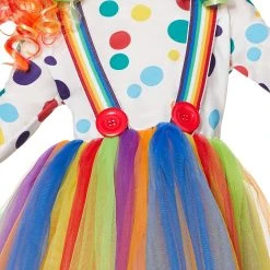 Spirit Halloween Kids Rainbow Clown Costume -Cheap Trick Or Treat Hub Store 07555527 c