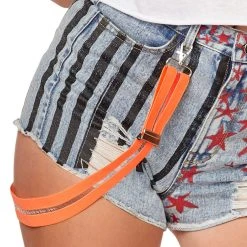 Spirit Halloween Harley Quinn Denim Shorts and Suspenders - Birds of Prey -Cheap Trick Or Treat Hub Store 07563174 d