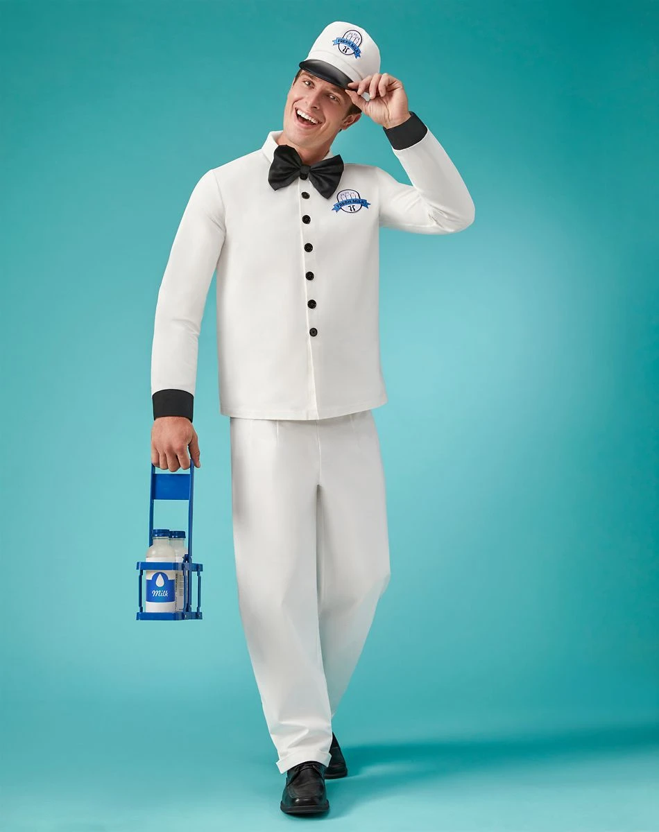 Spirit Halloween Adult Retro Milk Man Costume 1 Spirit Halloween Adult Retro Milk Man Costume