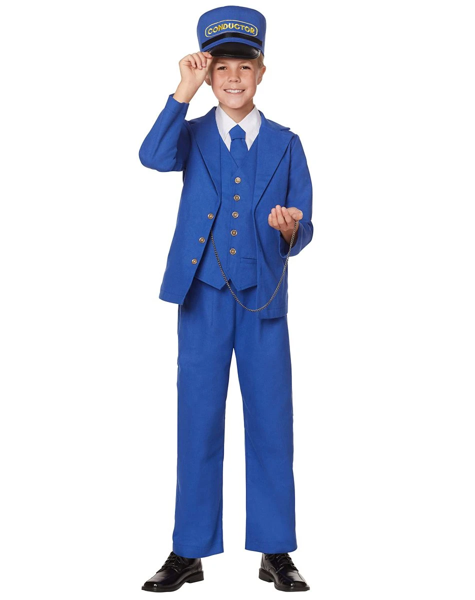 Spirit Halloween Kids Train Conductor Costume 1 Spirit Halloween Kids Train Conductor Costume