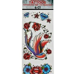 Spirit Halloween Color Punk Tattoos - 6 Pack