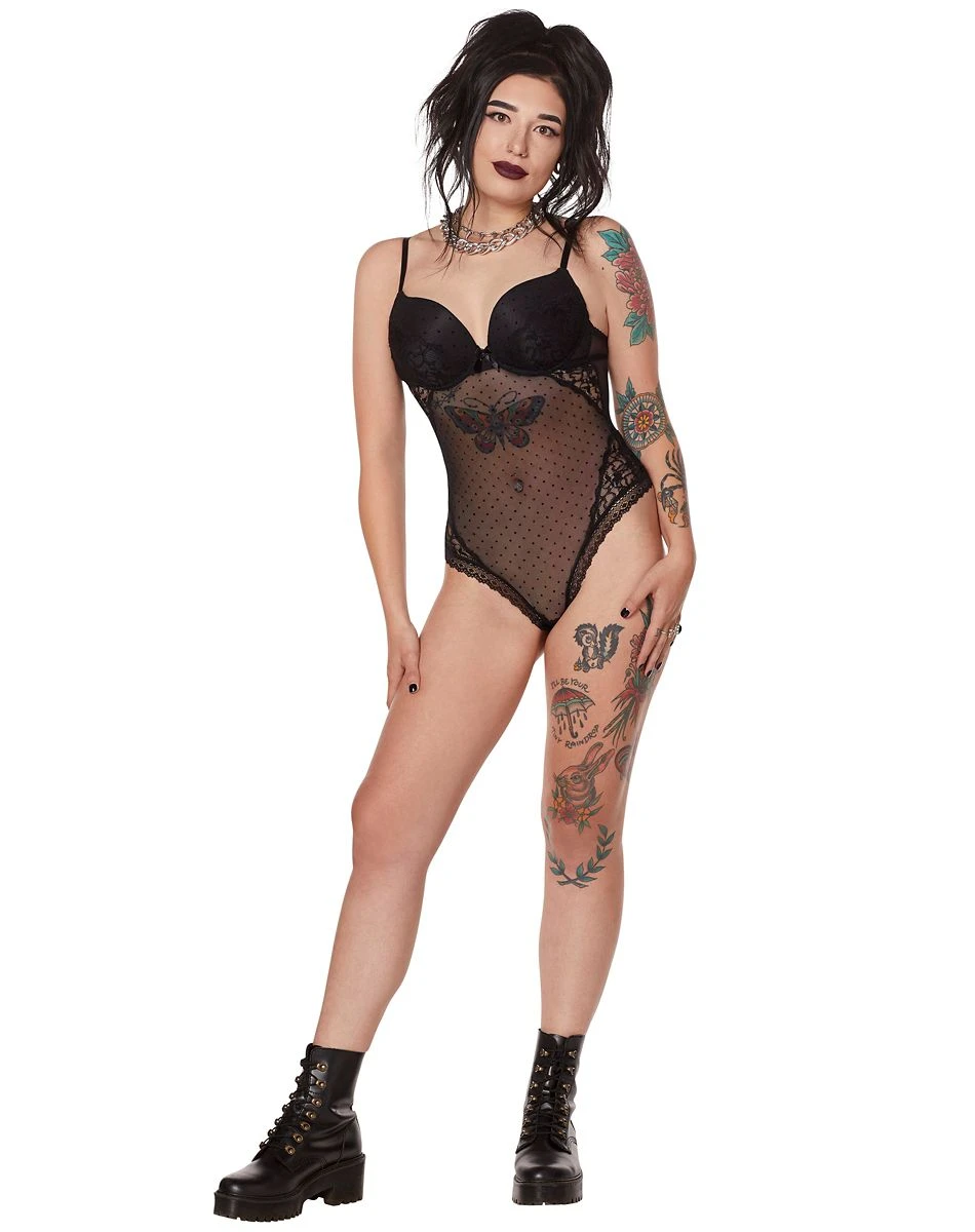 Spirit Halloween Flock Mesh Bodysuit 3 Spirit Halloween Flock Mesh Bodysuit - Image 3