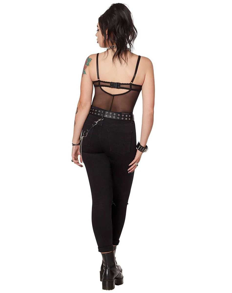 Spirit Halloween Flock Mesh Bodysuit 5 Spirit Halloween Flock Mesh Bodysuit - Image 5